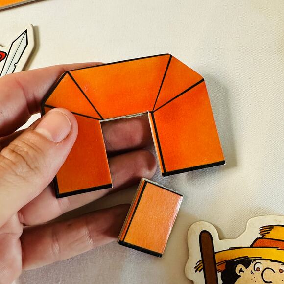 Vintage 80s Theatre Dual-Sided Medieval Fairy Tale Set Made in Spain - Picture 10 of 16